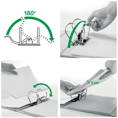 Leitz 180 fok Wow 8cm jégkék iratrendező Leitz 180 fok Wow 8cm jégkék iratrendező