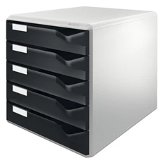 Leitz 5 fiókos fekete/szürke irattároló Leitz 5 fiókos fekete/szürke irattároló