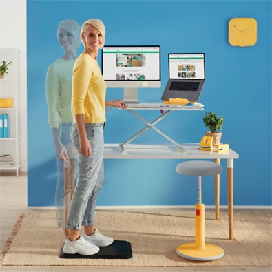 Leitz COSY Ergo 13"-17" bársony szürke laptop állvány Leitz COSY Ergo 13"-17" bársony szürke laptop állvány