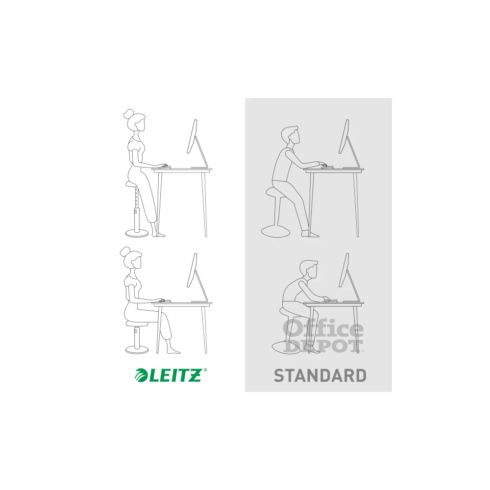 Leitz COSY Ergo Active bársony szürke ergonomikus ülő-álló szék