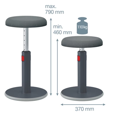 Leitz COSY Ergo Active bársony szürke ergonomikus ülő-álló szék Leitz COSY Ergo Active bársony szürke ergonomikus ülő-álló szék