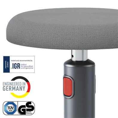 Leitz COSY Ergo Active bársony szürke ergonomikus ülő-álló szék Leitz COSY Ergo Active bársony szürke ergonomikus ülő-álló szék