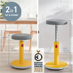 Leitz COSY Ergo Active meleg sárga ergonomikus ülő-álló szék Leitz COSY Ergo Active meleg sárga ergonomikus ülő-álló szék