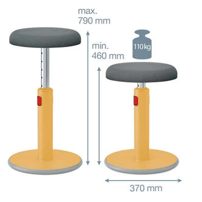 Leitz COSY Ergo Active meleg sárga ergonomikus ülő-álló szék Leitz COSY Ergo Active meleg sárga ergonomikus ülő-álló szék