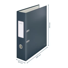 Leitz COSY Soft touch karton 180° széles bársony szürke iratrendező Leitz COSY Soft touch karton 180° széles bársony szürke iratrendező