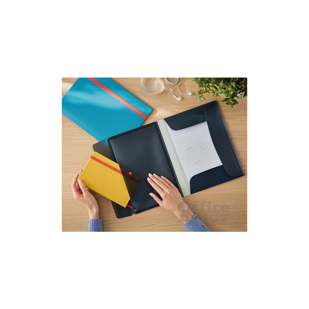 Leitz COSY mobil PP bársony szürke extra tasakos gumis mappa