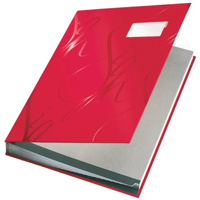 Leitz Design 18 részes piros aláírókönyv Leitz Design 18 részes piros aláírókönyv