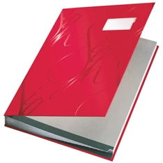 Leitz Design 18 részes piros aláírókönyv Leitz Design 18 részes piros aláírókönyv
