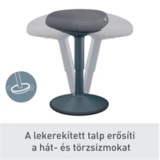 Leitz Ergo Active sötétszürke komfort ülőfelületű billenő ülőszék Leitz Ergo Active sötétszürke komfort ülőfelületű billenő ülőszék