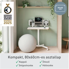 Leitz Ergo kisméretű fehér ülő-álló asztal Leitz Ergo kisméretű fehér ülő-álló asztal