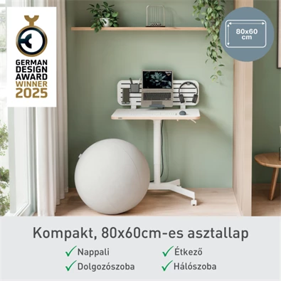 Leitz Ergo kisméretű fehér ülő-álló asztal Leitz Ergo kisméretű fehér ülő-álló asztal