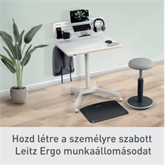 Leitz Ergo kisméretű fehér ülő-álló asztal Leitz Ergo kisméretű fehér ülő-álló asztal