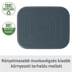 Leitz Ergo szürke állítható asztali lábtartó 80%-ban újrahasznosított műanyagból