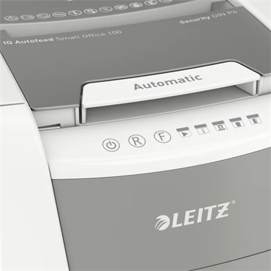 Leitz IQ AutoFeed SmallOffice 100 P4 Pro automata iratmegsemmisítő Leitz IQ AutoFeed SmallOffice 100 P4 Pro automata iratmegsemmisítő