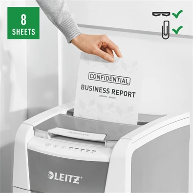 Leitz IQ AutoFeed SmallOffice 100 P4 Pro automata iratmegsemmisítő Leitz IQ AutoFeed SmallOffice 100 P4 Pro automata iratmegsemmisítő