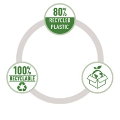 Leitz Recycle A4 PP fekete irattartó tasak Leitz Recycle A4 PP fekete irattartó tasak