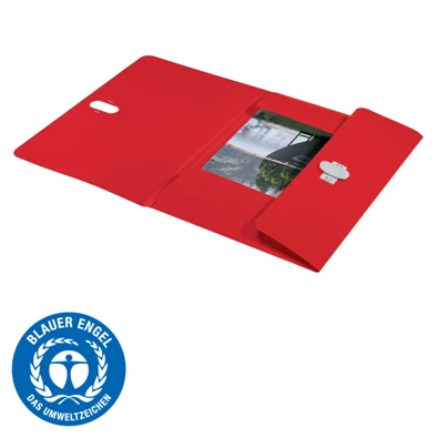 Leitz Recycle A4 PP piros 3-pólyás mappa Leitz Recycle A4 PP piros 3-pólyás mappa