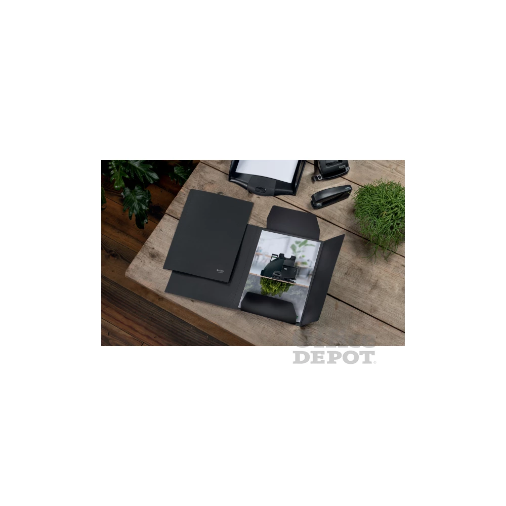 Leitz Recycle A4 karton fekete 3-pólyás mappa