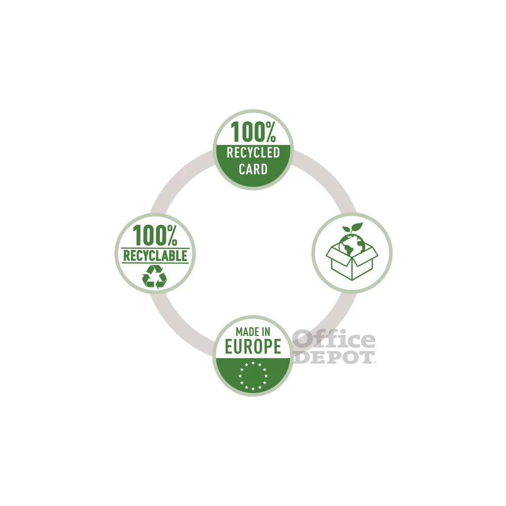 Leitz Recycle A4 karton fekete gumis mappa