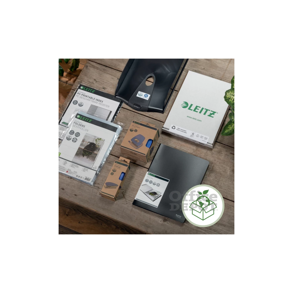 Leitz Recycle A4 karton fekete gumis mappa