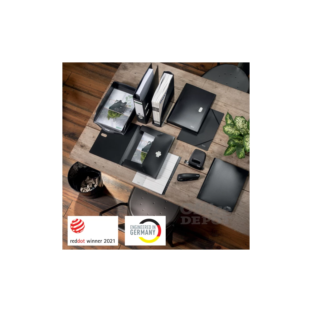 Leitz Recycle A4 karton fekete gumis mappa