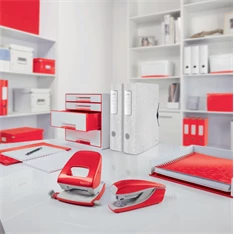 Leitz WOW elemes elektromos piros tűzőgép Leitz WOW elemes elektromos piros tűzőgép