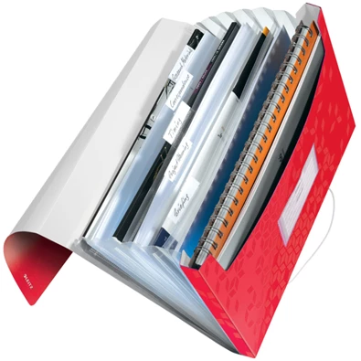 Leitz WOW pp piros harmonika irattartó Leitz WOW pp piros harmonika irattartó