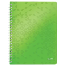 Leitz Wow A4 80lapos kockás zöld spirálfüzet Leitz Wow A4 80lapos kockás zöld spirálfüzet