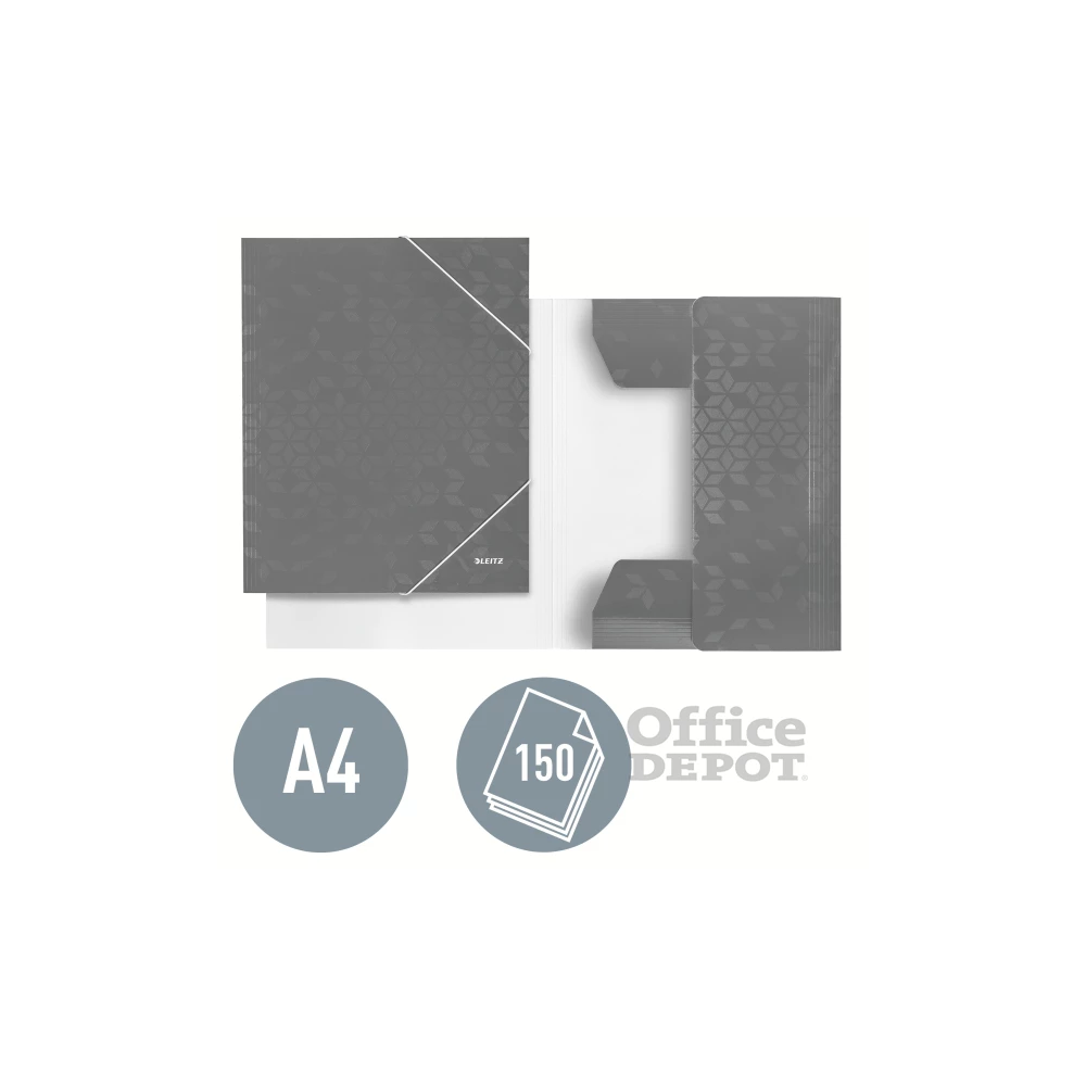 Leitz Wow A4 karton kék gumis mappa