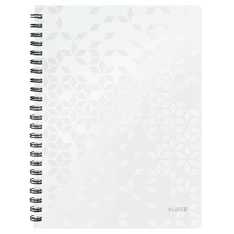 Leitz Wow A4 kockás fehér spirálfüzet Leitz Wow A4 kockás fehér spirálfüzet