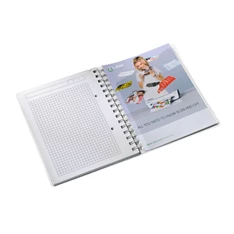 Leitz Wow A5 80lapos kockás jégkék spirálfüzet Leitz Wow A5 80lapos kockás jégkék spirálfüzet