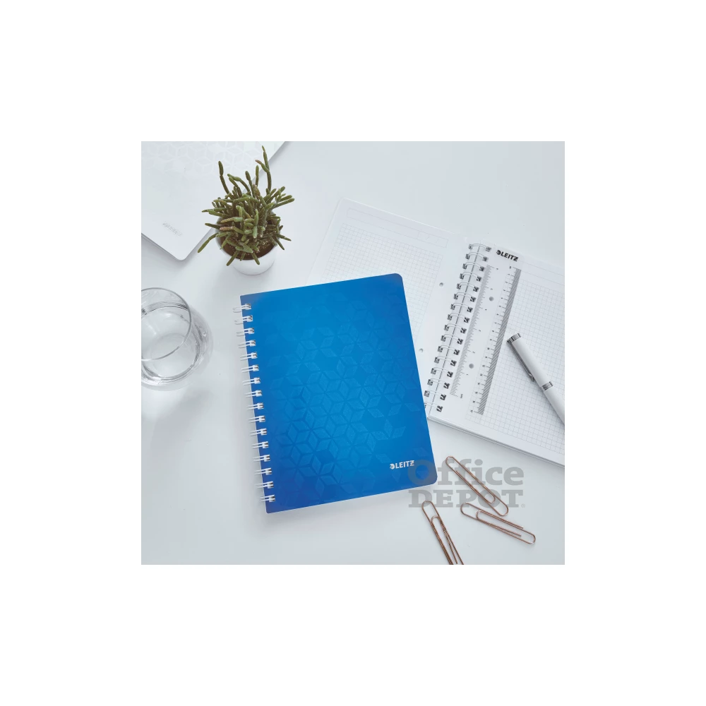 Leitz Wow A5 80lapos kockás kék spirálfüzet