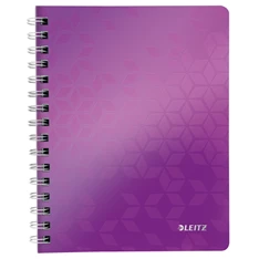 Leitz Wow A5 80lapos vonalas lila spirálfüzet Leitz Wow A5 80lapos vonalas lila spirálfüzet