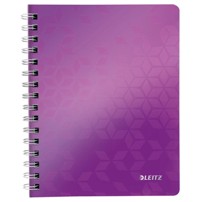 Leitz Wow A5 80lapos vonalas lila spirálfüzet Leitz Wow A5 80lapos vonalas lila spirálfüzet