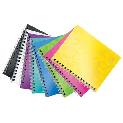 Leitz Wow A5 80lapos vonalas lila spirálfüzet Leitz Wow A5 80lapos vonalas lila spirálfüzet