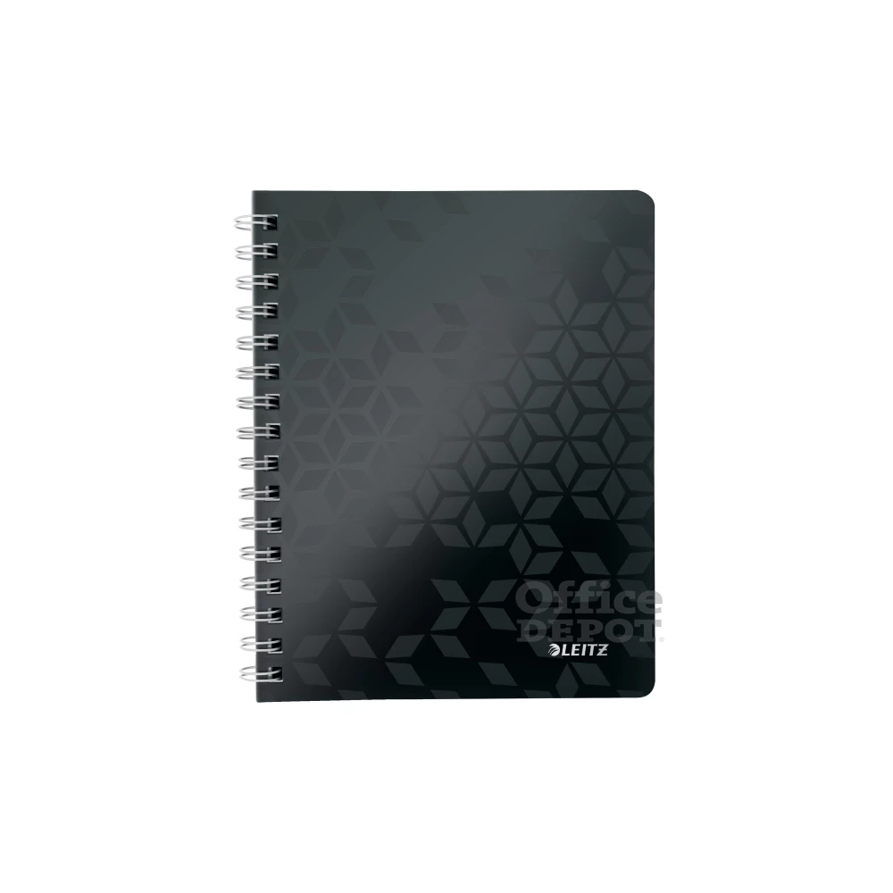Leitz Wow A5 vonalas fekete spirálfüzet
