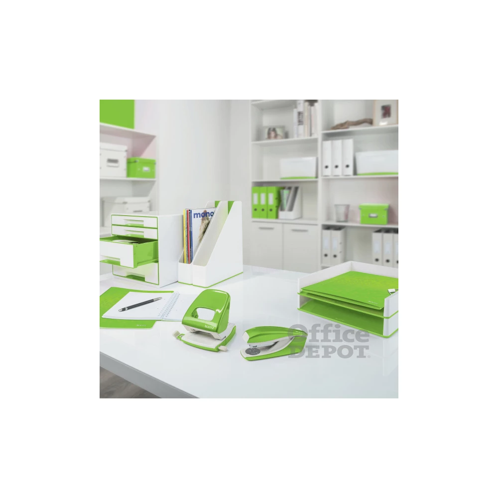 Leitz Wow Jumbo pp zöld gumis mappa