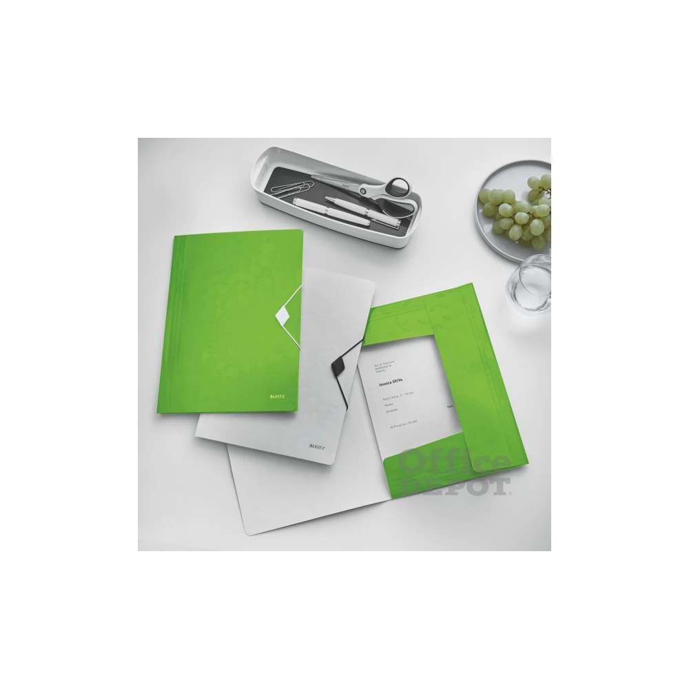 Leitz Wow pp zöld gumis mappa