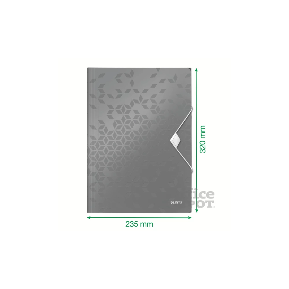 Leitz Wow pp zöld gumis mappa