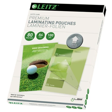 Leitz iLAM UDT A4 2x80mic 100db-os fényes lamináló fólia Leitz iLAM UDT A4 2x80mic 100db-os fényes lamináló fólia
