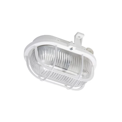 Anco 321184 max 60W IP44 230V E27 műanyagrácsos fehér ovális hajólámpa Anco 321184 max 60W IP44 230V E27 műanyagrácsos fehér ovális hajólámpa