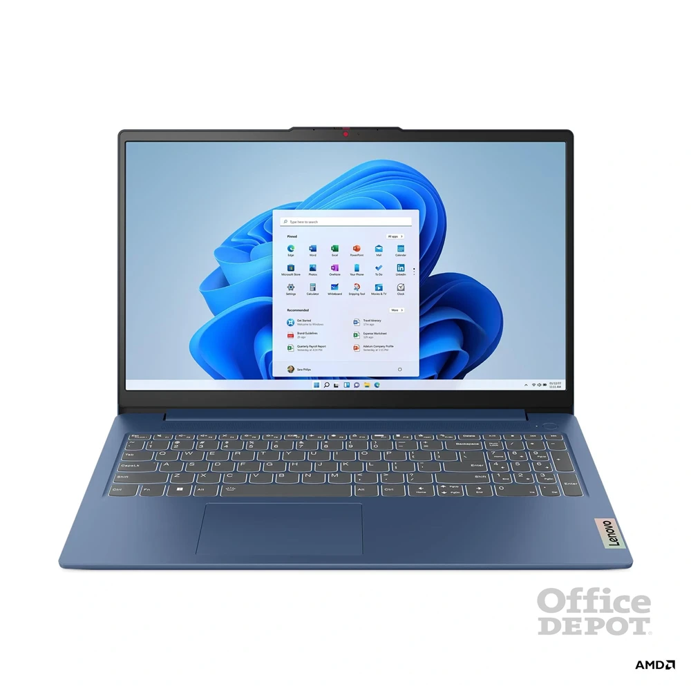 Lenovo IdeaPad Slim 3 15AMN8 laptop (15,6"FHD/AMD Ryzen 5 7520U/Int.VGA/8GB RAM/512GB/FreeDOS) - kék