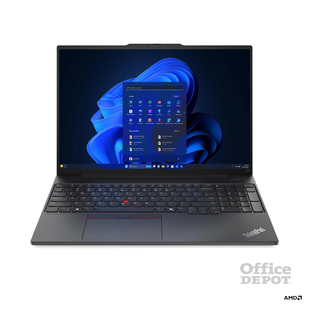 Lenovo ThinkPad E16 Gen 2 laptop (16"WUXGA/AMD Ryzen 7 7735HS/16GB RAM/512GB/FreeDOS) - fekete