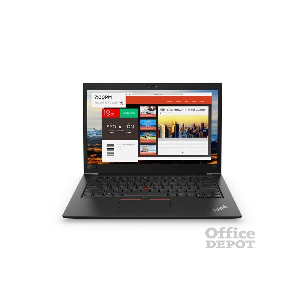 Lenovo ThinkPad T480s laptop (14,1"FHD/Intel Core i5-8350U/Int.VGA/12GB/256GB/Win11 Pro/Használt A) - fekete