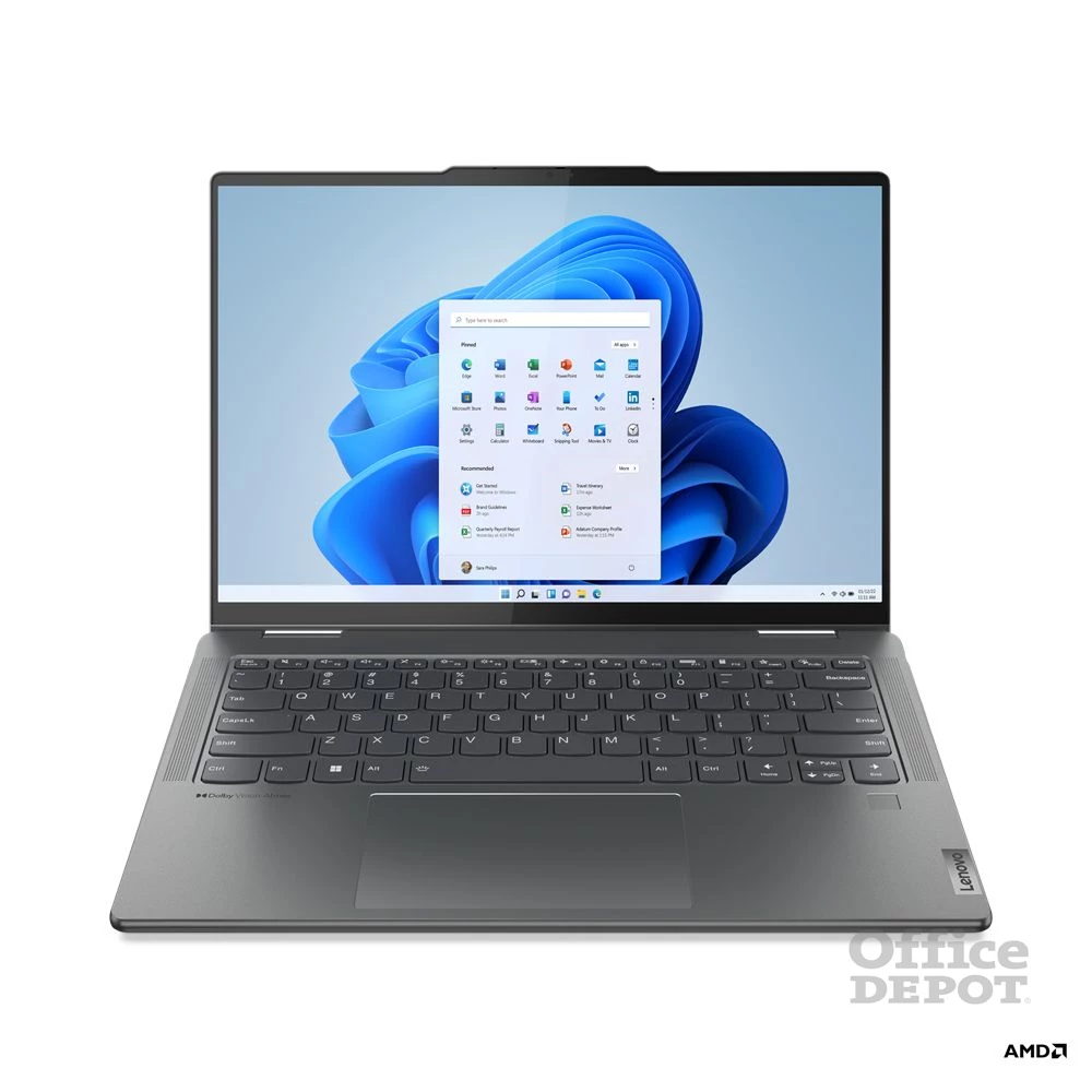 Lenovo Yoga 7 14ARP8 laptop (14"WUXGA/AMD Ryzen 5-7535U/Int.VGA/16GB RAM/512GB/Win11) - szürke