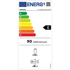 Liebherr TK 14Ve00 fehér, egyajtós, Hűtő:125L, hűtőszekrény