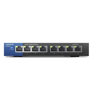 Linksys SMB LGS108 8port 10/100/1000Mbps LAN nem menedzselhető asztali Switch Linksys SMB LGS108 8port 10/100/1000Mbps LAN nem menedzselhető asztali Switch