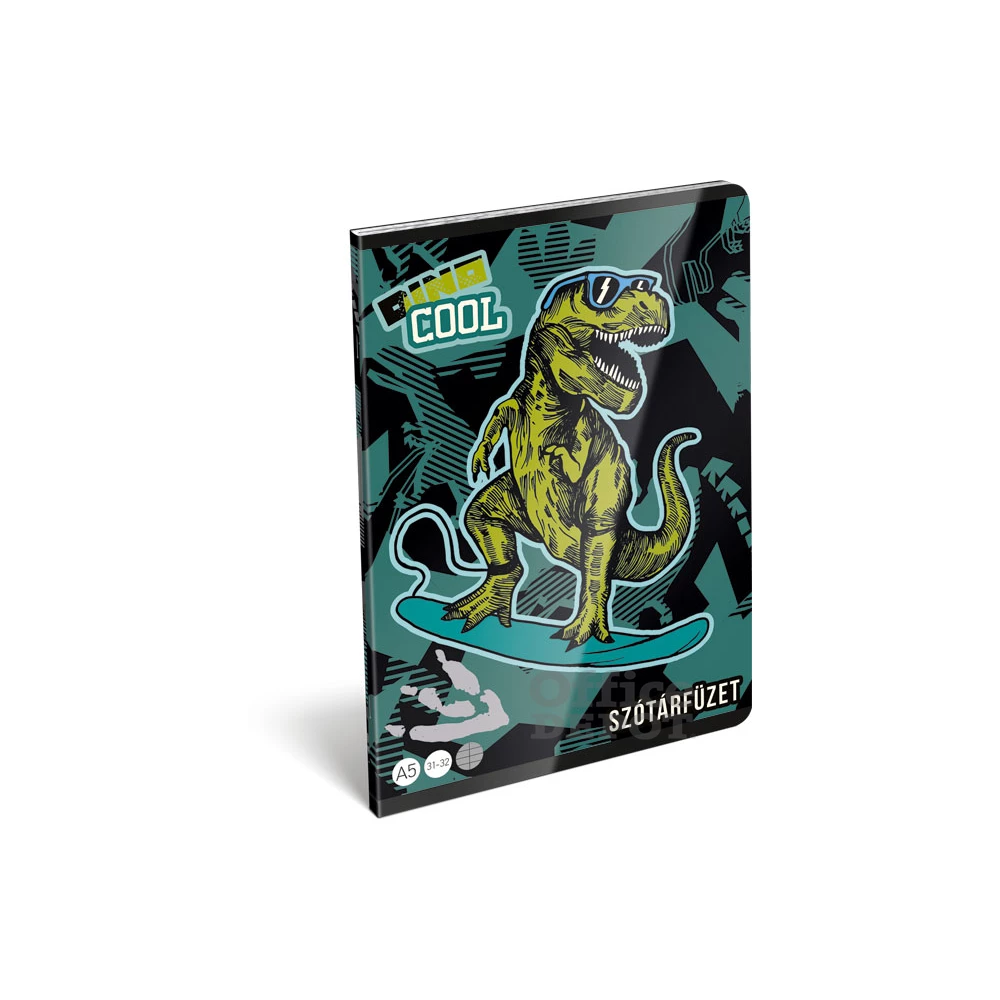 Lizzy Dino Cool 22971199 FSC A5 31-32 tűzött szótár füzet