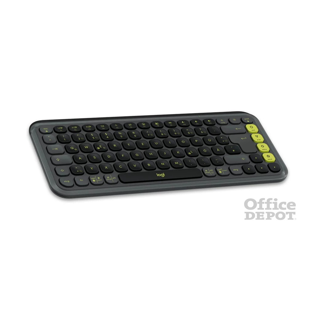 Logitech POP Icon Keys US vezeték nélküli grafitszürke/zöld billentyűzet