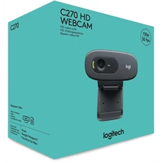 Logitech C270 720p fekete mikrofonos webkamera